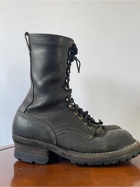 White’s Handmade Men’s Packer Leather Lace-Up Kiltie Logger Work Boots | 9.5